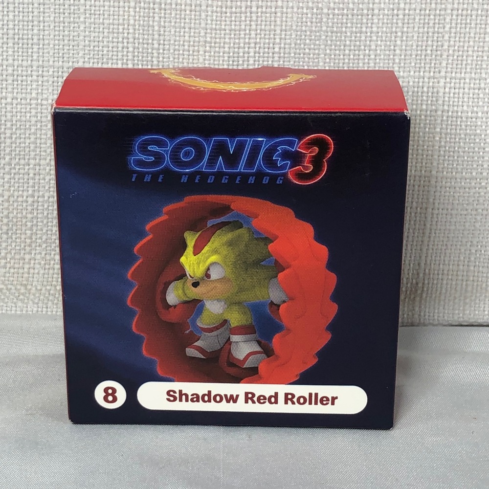 McDonalds Sonic the Hedgehog 3 Shadow Red Roller Happy Meal Toy 8 New